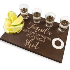 Shot Glass Holder Display and Storage Shot Glasses with Salt Rim Bar | kitchen | momhomedecor
