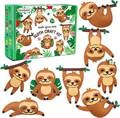 Sloth Sewing Craft Kit Jungle Animal DIY Craft Sewing Kit | momhomedecor