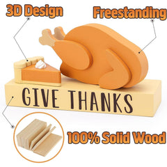 Thanksgiving Tiered Tray Decor Set Home Turkey Decor Autumn Farmhouse Harvest Season 4PCS momhomedecor