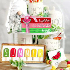 Watermelon Wooden Book Stack | momhomedecor