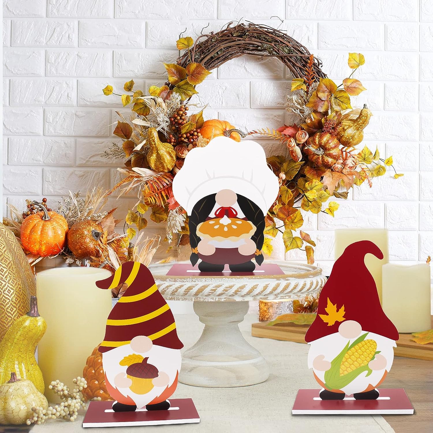 Thanksgiving Gnome Table Decorations Set of 5 momhomedecor