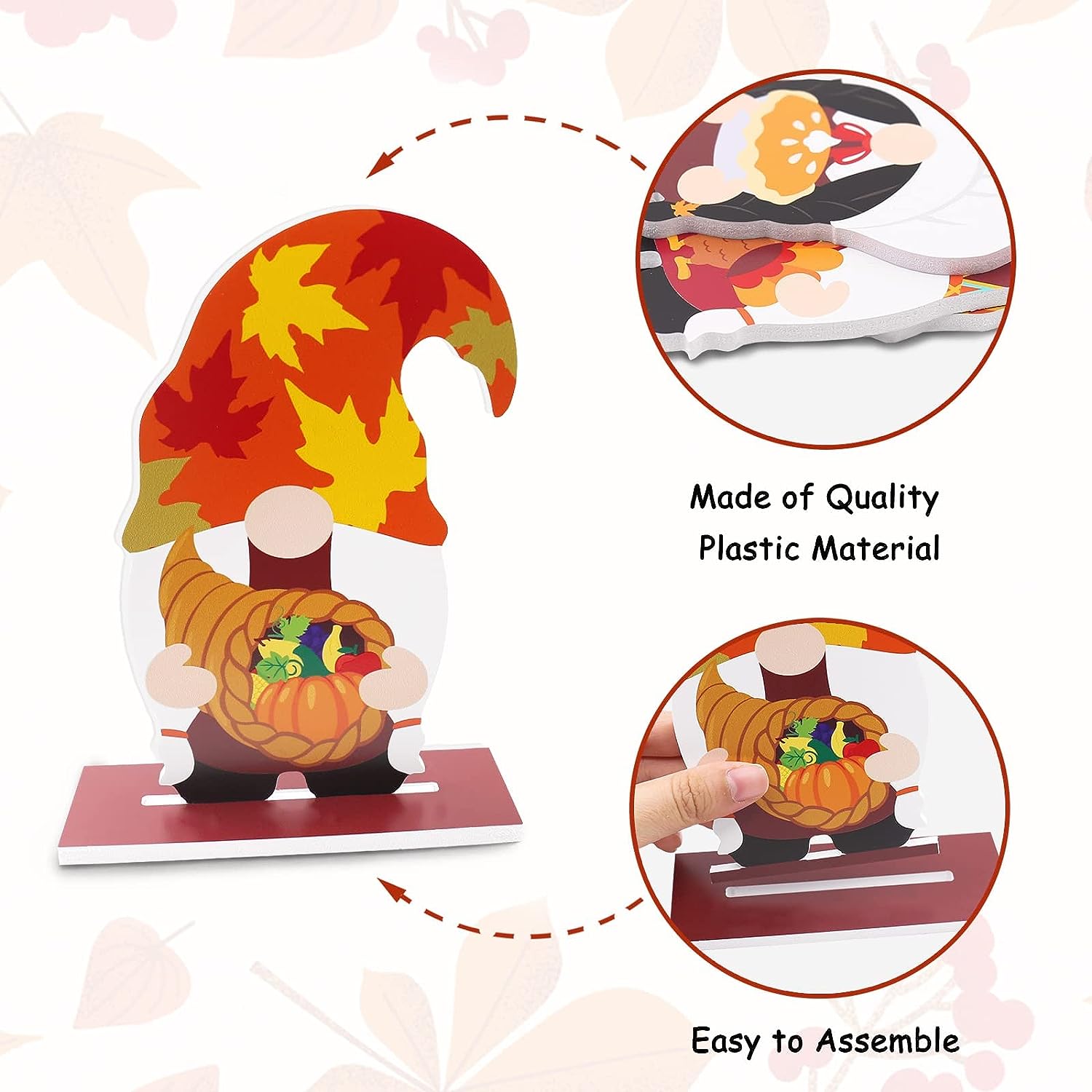 Thanksgiving Gnome Table Decorations Set of 5 momhomedecor