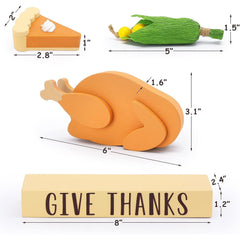 Thanksgiving Tiered Tray Decor Set Home Turkey Decor Autumn Farmhouse Harvest Season 4PCS momhomedecor