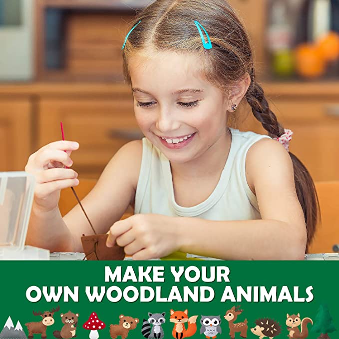 Woodland Animals Craft Kit Forest Creatures DIY Sewing Set | momhomedecor